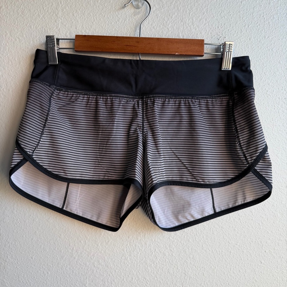 Lululemon Speed Shorts Waist 30 White Charcoal Grey Black Gradient Activewear E